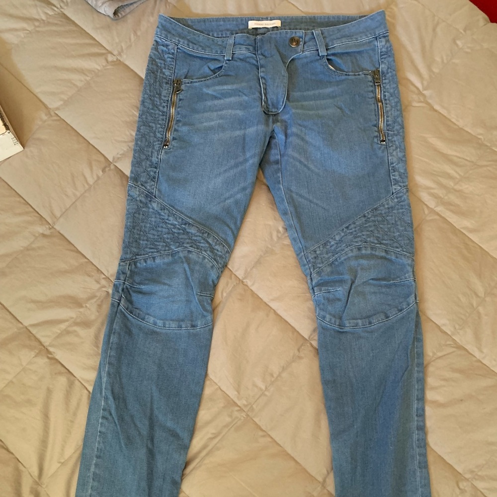 Pierre Balmain Moto Jeans